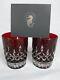 2 (RARE) 2004 Waterford Double Old Fashioned Glasses New in Original Box