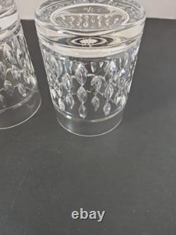 2 Ralph Lauren Aston Double Old Fashioned Rocks Crystal Whiskey Glass Signed RLL