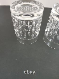 2 Ralph Lauren Aston Double Old Fashioned Rocks Crystal Whiskey Glass Signed RLL