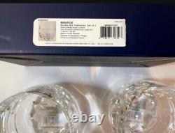 2 Ralph Lauren Monroe Double Old Fashioned Czech Cut Crystal Whiskey Glasses