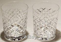 2 Rare Waterford Comeragh Double Old Fashioned Tumbler Glasses 4 3/8