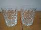 2 Rare Waterford Patrick Pattern Double Old Fashioned Tumbler Glasses 4 3/8