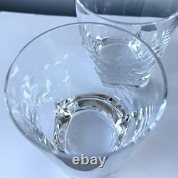 2 Rogaska Gallia Restoration Hardware Crystal Glass Double Old Fashioned 4 1/4