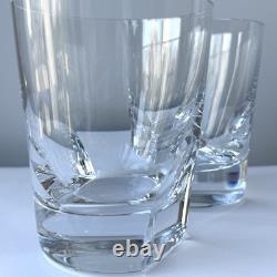 2 Rogaska Gallia Restoration Hardware Crystal Glass Double Old Fashioned 4 1/4