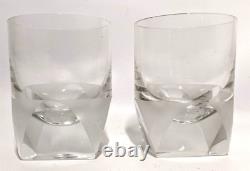 2 Rosenthal Skal Clear Crystal Double Old Fashioned Glasses