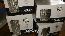 2 Sets Of 4 Ralph Lauren Aston Highball & 2 Sets 4 Double Old Fashioned Glasses
