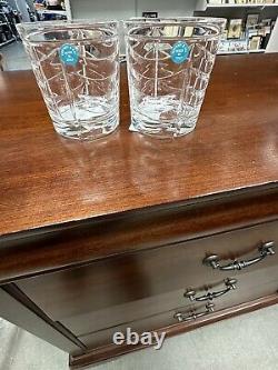 2 TIFFANY & CO. Crystal SWAG Double Old Fashioned Glasses