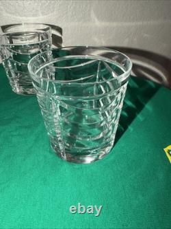 2 TIFFANY & CO. Crystal SWAG Double Old Fashioned Glasses- Used