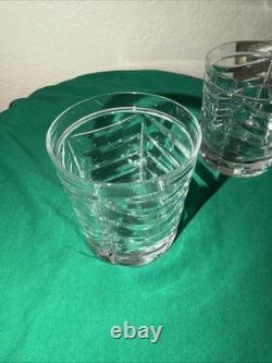 2 TIFFANY & CO. Crystal SWAG Double Old Fashioned Glasses- Used
