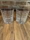 (2)Tiffany & Co. Plaid Crystal Double Old Fashioned Tumbler, 3 5/8H, Pre-owned