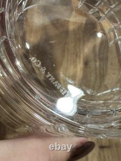 (2)Tiffany & Co. Plaid Crystal Double Old Fashioned Tumbler, 3 5/8H, Pre-owned