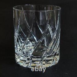 2 (Two) MIKASA OLYMPUS Cut Lead Crystal DBL Old Fashioned Glasses RETIRED