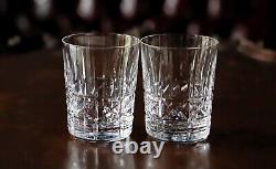 2 Vintage WATERFORD Crystal KYLEMORE Double Old Fashioned Glasses 4 3/8