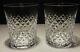 2 Vintage Waterford Crystal Alana Double Old Fashioned Tumbler Glasses 4 3/8