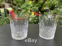 2 Vintage Waterford Crystal Colleen Double Old Fashioned Tumbler Glasses 4 3/8