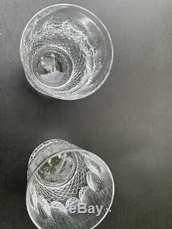 2 Vintage Waterford Crystal Colleen Double Old Fashioned Tumbler Glasses 4 3/8