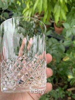 2 Vintage Waterford Crystal Colleen Double Old Fashioned Tumbler Glasses 4 3/8