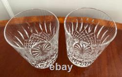 2 WATERFORD CRYSTAL Ballybay Double Old-Fashioned 12 oz. Flat Tumblers IRELAND