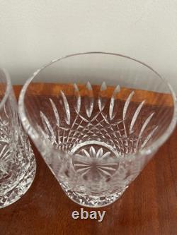 2 WATERFORD CRYSTAL Ballybay Double Old-Fashioned 12 oz. Flat Tumblers IRELAND