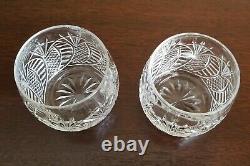 2 WATERFORD Crystal SEAHORSE Double Old Fashioned DOF Tumblers GLASSES Set MINT