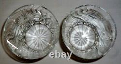 2 WATERFORD Cut Crystal Millennium 5 TOASTS Double Old Fashioned Rocks Glasses