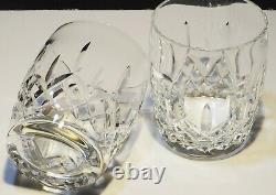 2 WATERFORD LISMORE TRADITIONS 14 oz. DOUBLE OLD FASHIONED GLASSES 4 1/4