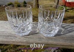 2 WATERFORD Westhampton CRYSTAL Double Old-Fashioned Glass Tumbler VERTICAL CUT