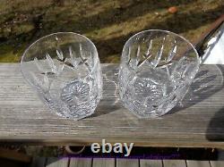 2 WATERFORD Westhampton CRYSTAL Double Old-Fashioned Glass Tumbler VERTICAL CUT