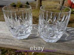 2 WATERFORD Westhampton CRYSTAL Double Old-Fashioned Glass Tumbler VERTICAL CUT