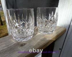 2 WATERFORD Westhampton CRYSTAL Double Old-Fashioned Glass Tumbler VERTICAL CUT