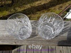 2 WATERFORD Westhampton CRYSTAL Double Old-Fashioned Glass Tumbler VERTICAL CUT