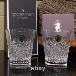 2 Waterford Crystal Alana Essence 4 Double Old Fashioned Glasses withTags & Box