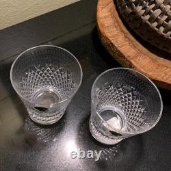 2 Waterford Crystal Alana Essence 4 Double Old Fashioned Glasses withTags & Box