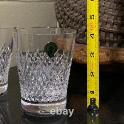 2 Waterford Crystal Alana Essence 4 Double Old Fashioned Glasses withTags & Box