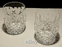 2 Waterford Crystal Araglin Double Old Fashioned Glasses 4 3/8