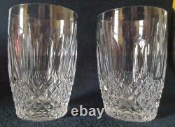 2 Waterford Crystal COLLEEN Double Old-Fashioned Whiskey Glasses 4 1/4 Tumblers