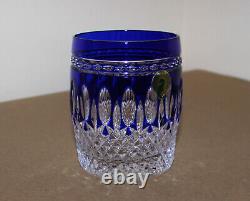 2- Waterford Crystal Clarendon Cobalt (DOF) Double Old Fashioned Glasses 4- NIB