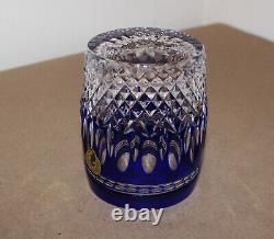 2- Waterford Crystal Clarendon Cobalt (DOF) Double Old Fashioned Glasses 4- NIB