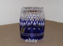 2- Waterford Crystal Clarendon Cobalt (DOF) Double Old Fashioned Glasses 4- NIB