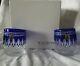 2 Waterford Crystal Clarendon Double Old Fashioned Glasses Cobalt Blue New
