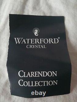 2 Waterford Crystal Clarendon Double Old Fashioned Glasses Cobalt Blue New