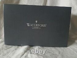 2 Waterford Crystal Clarendon Double Old Fashioned Glasses Cobalt Blue Nib