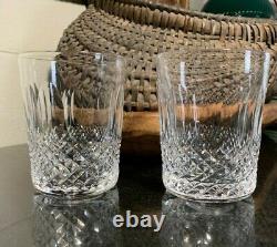 2 Waterford Crystal Colleen 4 3/8 Double Old Fashioned Tumblers Ireland XLNT