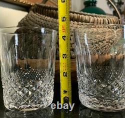 2 Waterford Crystal Colleen 4 3/8 Double Old Fashioned Tumblers Ireland XLNT