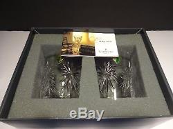 2 Waterford Crystal Congratulations Double Old Fashioned Tumbler Glasses
