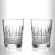 2 Waterford Crystal Diamond Double Old Fashion rock whiskey glasses 10ozs