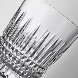2 Waterford Crystal Diamond Double Old Fashion rock whiskey glasses 10ozs