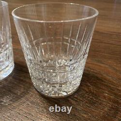 (2) Waterford Crystal Glenmore Old Fashioned Glass 764291 beautiful