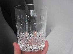 2 Waterford Crystal Happy Birthday 4 1/4 Double Old Fashioned Glasses Excellent