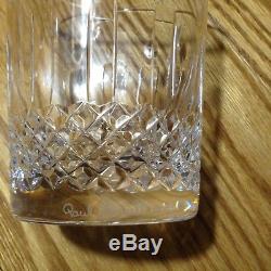 2 Waterford Crystal Happy Birthday Double Old Fashioned Tumbler Glasses Signed